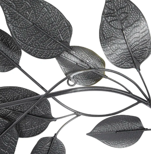 ไฟแนวชนบทโทนสีเข้มกรอบใบไม้ทิวทัศน์โลหะติดผนังศิลปะภายในบ้านและสำนักงานงานฝีมือตกแต่งผนังสำเนียง - Product Image 2