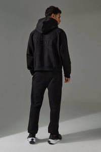 Conjunto de Sudadera con Capucha Ligera, Lisa, de Corte Regular y Pantalones Jogger de Pierna Recta, con Logotipo Personalizado, Estampado Puff, Felpa Francesa - Product Image 6