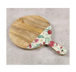 Juego de 3 piezas de madera de bambú elegante antiguo Bloques de corte de cocina de alta calidad con asas de pulido de diseñador - Product Image 1