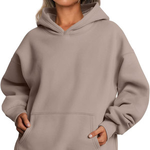 Sudadera con Capucha Oversize de Invierno para Mujer, 100% Algodón, Estilo Urbano, Colores/Logotipo Personalizables, Secado Rápido y Transpirable, con Cordón Ajustable - Product Image 1