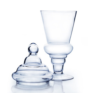 WGV VAP0615 - Recipiente de Vidrio Grande con Pedestal para Dulces/Botiquín, con Tapa, Diseño Contemporáneo Hecho a Mano, 20.5 Pulgadas, para Interiores - Product Image 4
