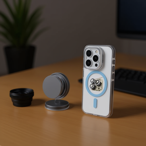 Funda Protectora Transparente para IP 14 PRO MAX, Protección Total TPU+PC, Anillo Magnético, Protector de Cámara - Product Image 2
