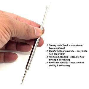 Hair Extension Pliers 5.5 Inch Stainless Steel <b>Crochet</b> <b>Hook</b> Micro Ring Loop Hair Extensions Installation Tool - Product Image 2