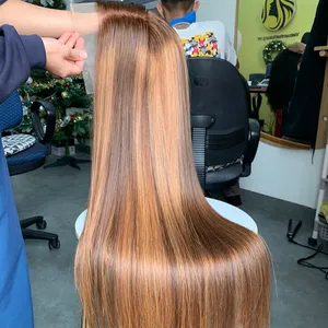 Sedoso hueso recto Piano color forma 8 "a 32" vietnamita cutícula alineada máquina de pelo trama al por mayor peluca nuevo estilo nuevo precio