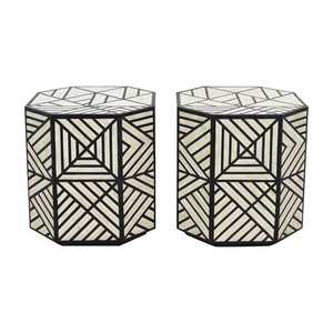 Table basse à incrustation d'os sur mesure pour salon, meubles d'incrustation d'os, Table basse ronde pour Cocktails - Product Image 1