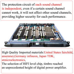 PFC16W 4 Channels Digital Amp Stabilizing 2 Ohms 3500watts Power Amplifier Digital Amplifiers for Outdoor Performance Line <strong>Array</strong> - Product Image 6