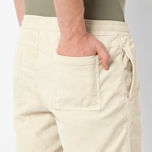 <b>Mens</b> custom vintage corduroy <b>shorts</b> featuring a solid <b>pattern</b> with mid waist design and adjustable drawstring ideal for <b>Men</b> - Product Image 4