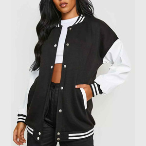 Veste universitaire en cuir avec broderie chenille personnalisée 2024, logo personnalisé, pour femmes, style baseball, hiver, vente chaude, taille XL, vente en gros - Product Image 6