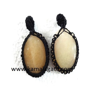 จี้คริสตัลควอตซ์เคลือบเงาลายทะเลทำด้วยมือหินกึ่งมีค่าพร้อมตาข่าย - Product Image 6