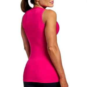 Camiseta sin mangas de punto corta informal para mujer, ropa sostenible transpirable de secado rápido - Product Image 4