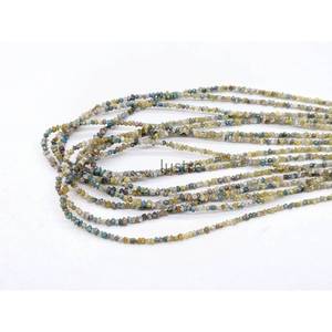Perles de diamant brut multicolores 100 % naturelles de haute qualité, pierres précieuses bleues, qualité AAA+, pour la fabrication de bijoux, perles non taillées - Product Image 2