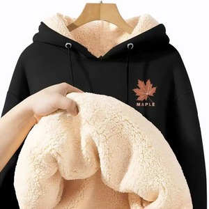 Sweat-shirts à capuche en polaire unisexe, couleur unie, poche, sport, fitness, écologiques, hiver, automne, tendance, décontractés - Product Image 1