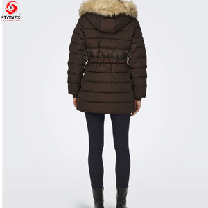 Chaqueta Parka larga acolchada mejor precio razonable al por mayor para mujer chaquetas de invierno recién llegadas - Product Image 6