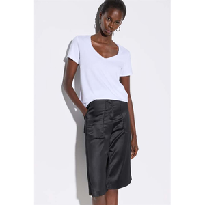 T-shirt basique pour femmes à col en V, style décontracté, respirant, 100% polyester, coupe régulière, saison estivale, manches longues, tailles XS à XL - Product Image 2