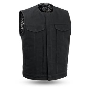 2025 Chaleco de motociclista de cuero genuino personalizado Chaleco de motocicleta de talla grande Chaleco de cuero sin mangas de moda para hombres - Product Image 1
