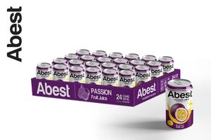 เครื่องดื่มน้ำผลไม้เสาวรส330มล. abest in CAN A & B รสธรรมชาติเข้มข้นส่วนผสมพื้นฐานของน้ำ