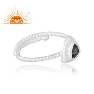 Anillo de piedras preciosas de iolita Natural de Plata de Ley 925 más vendido, joyería personalizada para mujer, regalo para ella - Product Image 2