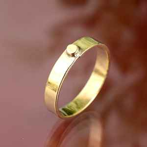 Anillo de boda de Latón chapado en oro de 18 quilates resistente al agua de moda para mujer, regalo de joyería elegante para parejas - Product Image 2
