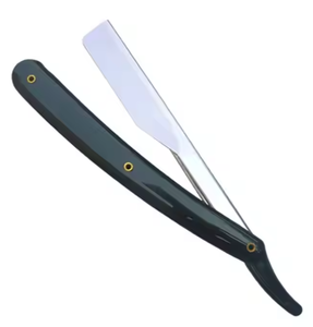 Maquinillas de afeitar rectas con mango de plástico a la venta maquinillas de afeitar de peluquero de acero inoxidable con mango de plástico - Product Image 6