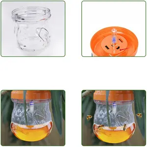 DLL583 Newest Wasp Traps Portable Bee Trap Solar Powered Wasp Catcher Waterproof Attracting LED Light Catching