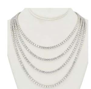 <b>Iced</b> <b>Out</b> Charm Tennis Bracelet 925 Silver Plated 3mm Moissanite Unisex Luxury - Product Image 4