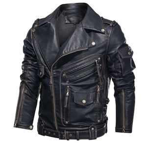 Chaquetas de cuero para hombre con etiqueta personalizada, hechas de fábrica para la comodidad de la motocicleta. Tamaños de Venta caliente, calidad premium garantizada. - Product Image 6