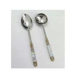 ชุดเสิร์ฟสลัดทองเหลืองร่วมสมัยดีไซน์ตามสั่งขนาดเล็กชุบทองแดงสำหรับผสมและเสิร์ฟสลัดอย่างมีประสิทธิภาพ - Product Image 3