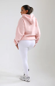 2025 New Arrival 100% Cotton <b>Velour</b> Long Comfortable Oversized <b>Hoodies</b> for Women Custom Made Front Printing Drop Shoulder Style - Product Image 5