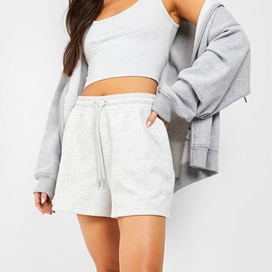 <b>Women's</b> High Casual <b>Shorts</b> Elastic Button Bottoms Loose Cotton Fleece Custom Logo Print Wholesale Streetwear <b>Women's</b> Shortsi - Product Image 2