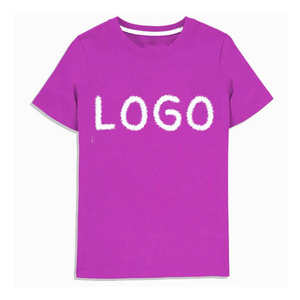 Camiseta sólida teñida personalizada al por mayor ajuste Regular poliéster/algodón de alta calidad para hombres niños mujeres tejido Formal de punto - Product Image 2