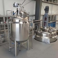 Réservoir de mélange gainé en acier inoxydable 1000L à 5000L SUS304 ou 316L avec agitateur d'ancrage VFD chauffant pour aliments et produits chimiques
