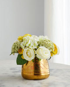 Bol à fleurs en métal aluminium massif, pièces centrales décoratives de table, bol en métal - Product Image 3