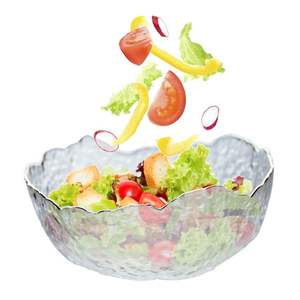 Tazón de vidrio para servir en relieve Combinación de vidrio decorativa Diseñador Frutero - Product Image 1