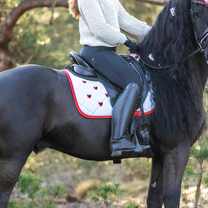 ใหม่แผ่นรองอานม้าขนสัตว์ครึ่งแผ่นพร้อมกระเป๋าและดูดซับแรงกระแทกตะปูสำหรับขี่ม้าม้าขี่ม้าขนแกะครึ่งแผ่นอาน - Product Image 3