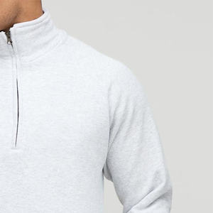 Moda media cremallera al por mayor sudaderas Logotipo de diseño impreso personalizado para sudaderas con capucha de los hombres de invierno cálido transpirable cómodo - Product Image 5