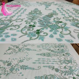 Elegant Beaded VIP Bridal Luxury Fashion Fabric with Lace for Women's Design - Product Image 3