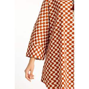 Conjunto Coordinado Estampado Ripple Crinkle IPST-44944, Blusa de Manga Tres Cuartos en Tela Crepé Informal para Primavera/Verano - Product Image 2