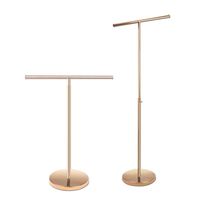 Présentoir rotatif moderne en métal personnalisé pour colliers et bijoux, réglable, écologique, avec revêtement poudré, pour comptoir