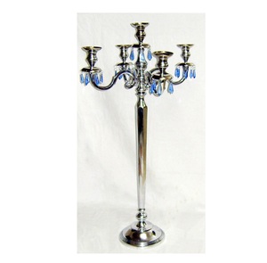 New Candle <b>Stand</b> in Wholesale Price Metal Candelabra for Wedding & Event Decoration Metal Candelabra With <b>Crystal</b> Hanging Drops - Product Image 3