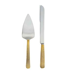 2026 Stainless Steel Golden Luxury <b>Cake</b> <b>Server</b> And Knife With Handmade Handle Design <b>Cake</b> Decoration And <b>Server</b> In Lowest Price - Product Image 3
