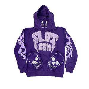 Vente directe d'usine Chenille broderie sweats à capuche nouveauté vêtements d'extérieur couleur unie Chenille broderie hommes sweats à capuche - Product Image 2