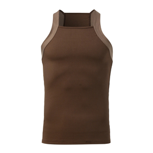 Débardeur Homme Tricoté Respirant Sans Manches pour Entraînement – Qualité Supérieure, Style Urbain, Col en V, Polyester/Coton - Product Image 5