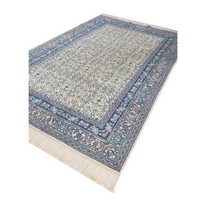 พรมขนสัตว์ถักมือสีน้ำเงิน Aalam รุ่น Pae-5605 ลายดอกไม้ รูปทรงสี่เหลี่ยมผืนผ้า ขนาด 9x12 ฟุต สำหรับห้องนั่งเล่น เหมาะสำหรับวัยรุ่น ใช้ตกแต่งบ้าน - Product Image 2