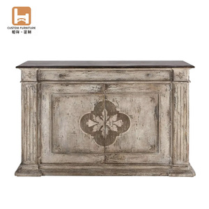 Credenza da Pranzo in <span class=keywords><strong>Legno</strong></span> Massello Stile Retrò Americano HX, Mobile Tradizionale con Funzione di Archiviazione - Product Image 2