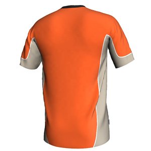 เสื้อฟุตบอลคอวีผู้ชาย สีเขียว-น้ำตาล ระบายเหงื่อได้ดี แขนสั้น ทรงปกติสำหรับผู้ใหญ่ พิมพ์ลายแบบ Sublimation - Product Image 6