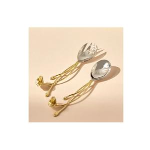 Cuchara y tenedor para ensalada Spork de acero al por mayor, cucharas de postre de mango largo, pieza de diseño para ensalada - Product Image 1