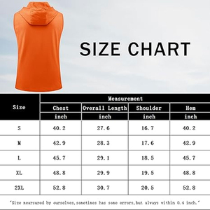 Sweat-shirt à capuche personnalisé de grande taille pour hommes, sweat-shirt sans manches de couleur unie, gilet de sport décontracté et polyvalent avec broderie pour la salle de sport - Product Image 6