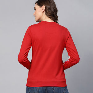 Nouveauté Sweatshirts à col rond pour femmes personnalisés Broderie Automne Hiver Grande taille Décontracté Couleur unie Respirant - Product Image 4