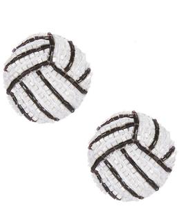 Boucles d'oreilles crochet de perles de rocaille Sport 4 paires boucles d'oreilles football perlé ballon de football baseball sport boucles d'oreilles pour femmes goutte balancent - Product Image 4