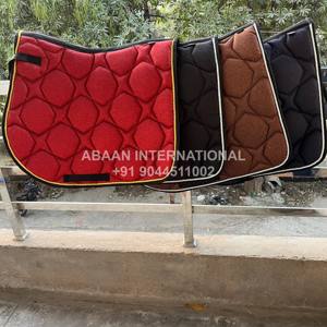 Golden Cord Piping Quilted <b>Glitter</b> English Saddle Pad Handmade in India - Product Image 6